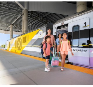 Brightline Trains - Miami to Orlando SMART one way service; Via Fort Lauderdale, Boca Raton, West Palm Beach